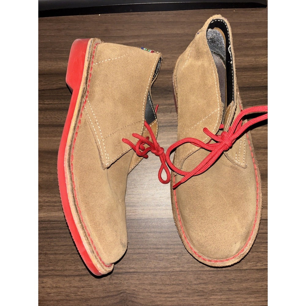 Veldskoen Heritage Pinotage Women US 8 38 Tan Brown Suede Red Sole Oxford Shoes